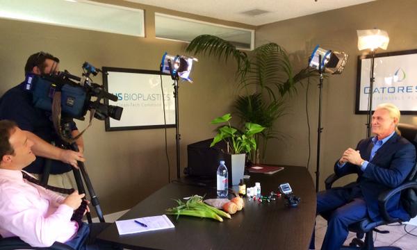 USBioplastics's tweet photo. Behind the scenes of our interview with @keithlandry that airs next week. #FOX35 http://t.co/oxUWwsr7cr