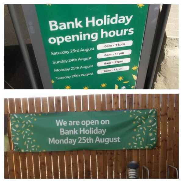 TingleyExpress's tweet image. Bank holiday hours! Just like any other day! #bankholiday #openingtimes