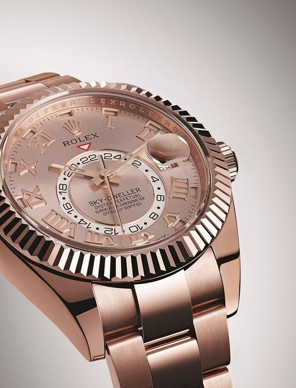 LagoonaMall's tweet photo. The new #SkyDweller from #BASELWORLD2014. Available in Everose gold exclusively at #ROLEX’s Boutique @51_East. http://t.co/f9KAz7VR22