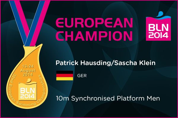 Congratulations, Patrick Hausding und Sascha Klein! #championBLN2014 #diving #BLN2014 #EMdaheim