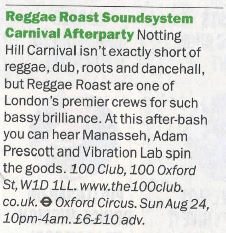 <a href="/TimeOutLondon/">Time Out London</a> know the score! <a href="/100clubLondon/">The 100 Club</a> #Carnival afterparty <a href="/WrayAndNephewUK/">Wray & Nephew UK</a>