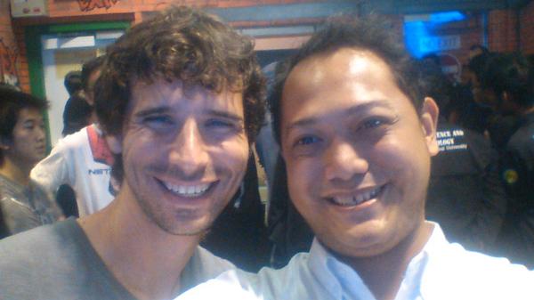 alexrahardi's tweet image. #Selfie with Eric Stackpole from #OpenROV #RoboticsFair @atamerica