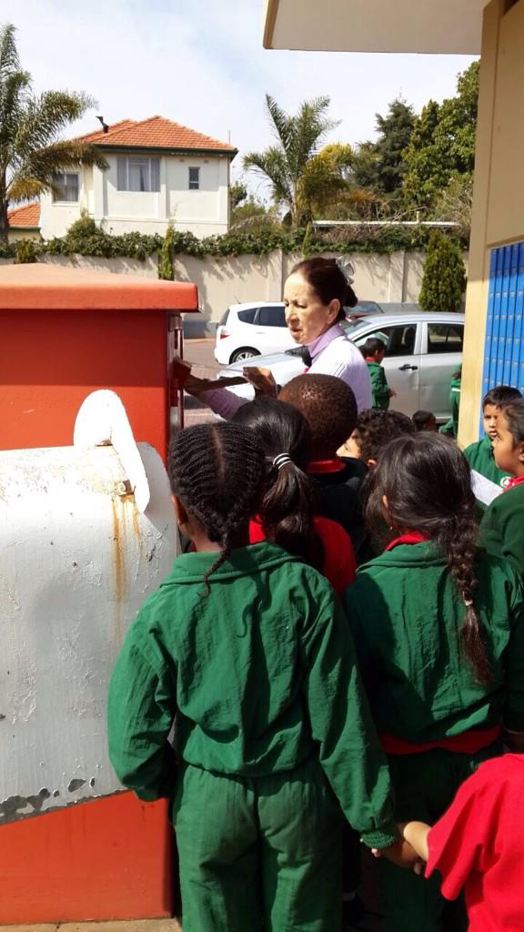 GreensideSchool's tweet photo. Greenside pre-primary trip to the post office pictured here with teacher Pahad http://t.co/3nMj04unTF