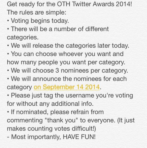 othawards's tweet photo. @SophiaJoyOTH @IamLucasScott @weheartsophiab @HandANeighsOTH Please spread the word! :) #othtwitterawards2014 http://t.co/4ePz7gNrNz