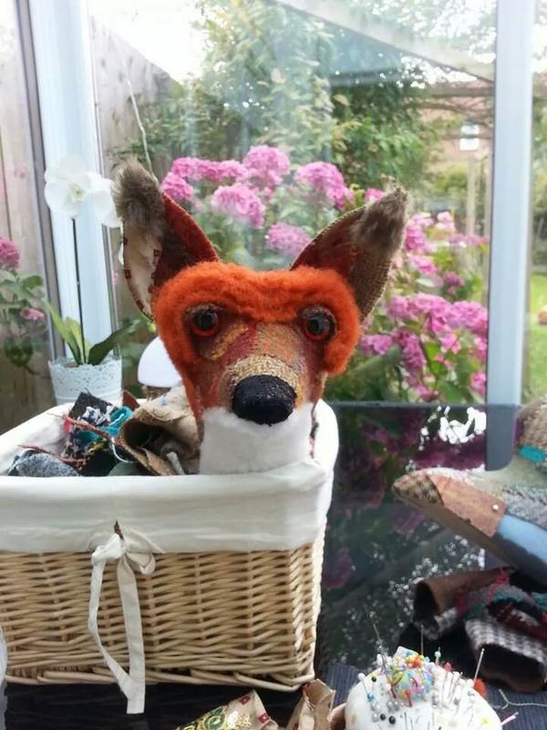 Textiledermy's tweet photo. Fox commission finished and ready for his new home. Quick cuppa then back to work 💕#fox #trophyhead #handmade http://t.co/OpxpWniGNb