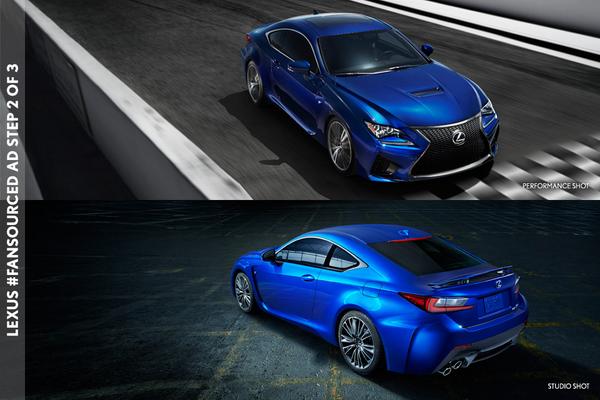 Lexus's tweet image. RT to use the performance shot for the #LexusF ad in @ESPNmag. FAVORITE for the studio visual. #FanSourced