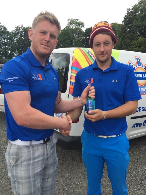 CMSGolf2012's tweet photo. Closest to the Pin Winners at Druids Glen. Stewart Jamison and Steve McCammond http://t.co/Y7nQyH1ksX