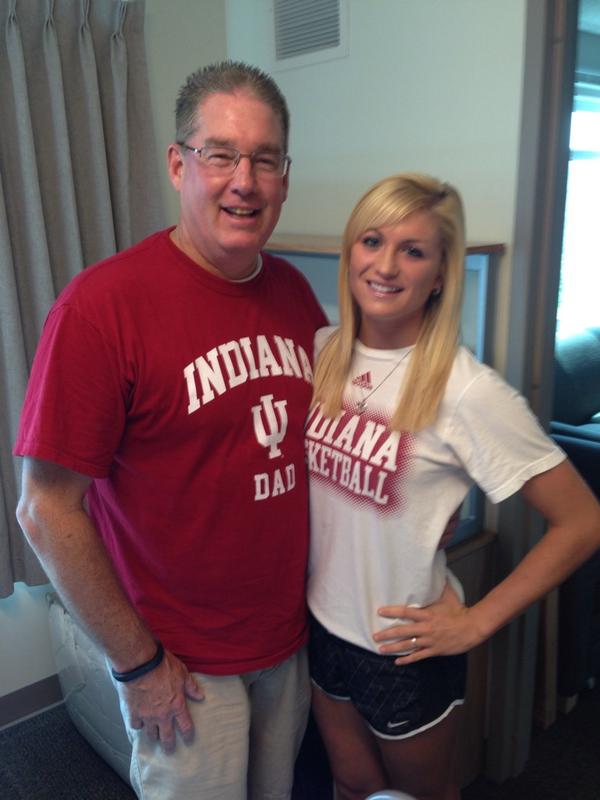 IndianaWBB's tweet photo. She's heeere! @tbuss3 has moved to campus for the year with some help from her dad. #iuwbb #GoIU #IUMoveIn http://t.co/O70ekfY7Ox