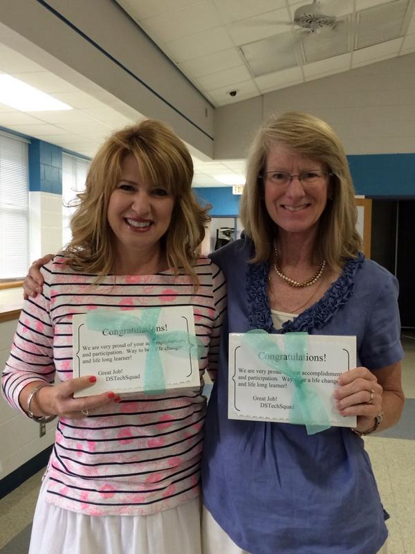 sparklinginspo's tweet photo. A couple of Appmazing people!  Congrats on your win of mini iPads!!  @Red819Love @lisahstoll @DSTechSquad http://t.co/TU5PLVmFnT