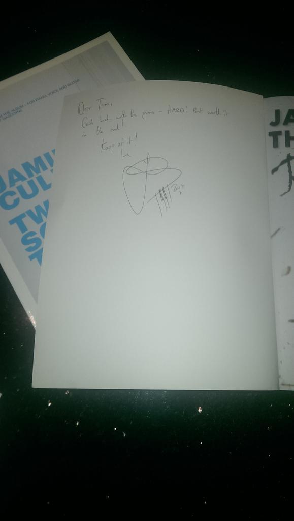 Happy birthday to the awesome Jamie Cullum and Robert Plant,  thanks for the signed songbooks btw !!!! 