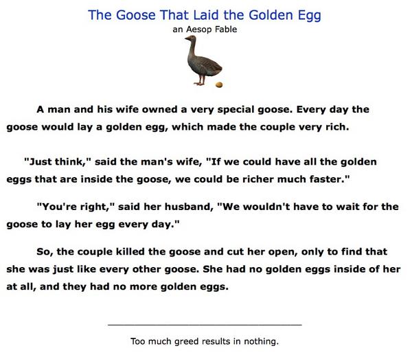 The Golden Goose Story With Moral | vlr.eng.br