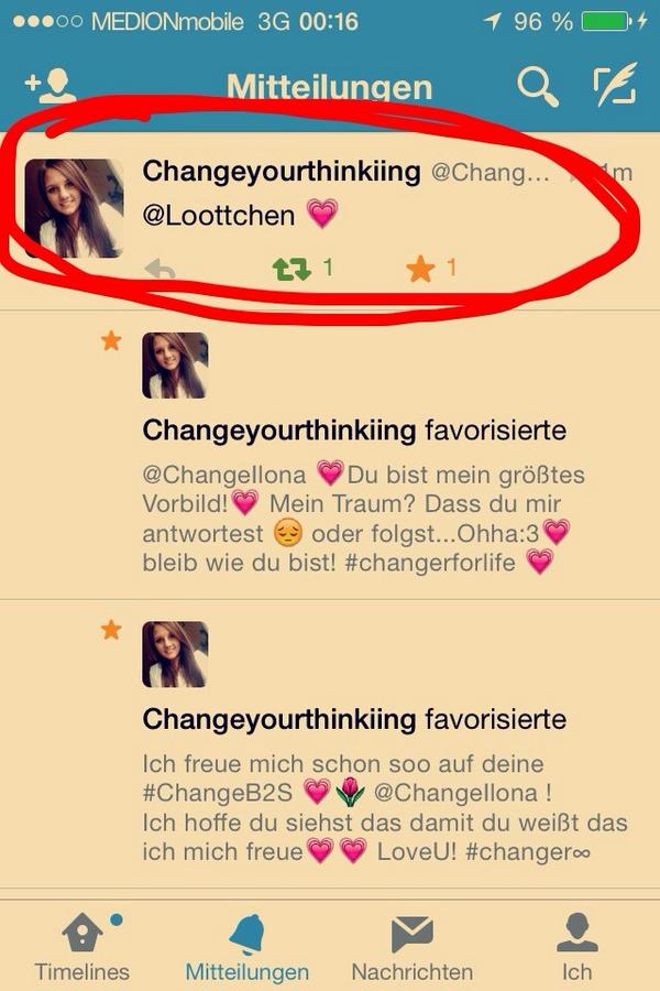 Loottchen's tweet photo. Daaanke!!! @ChangeIlona jetzt bin ich meinem Idol nicht mehr so weit entfernt:3 😍😍💗💗🌷🌷 #changerforlife #changer∞ Love http://t.co/jNJj9z1R0K