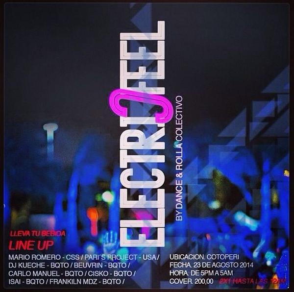 LuzAngelAR's tweet image. Este sábado disfruta de la buena música en el manzano #Cotoperi #barquisimeto. Excelentes DJ @TheParisProject