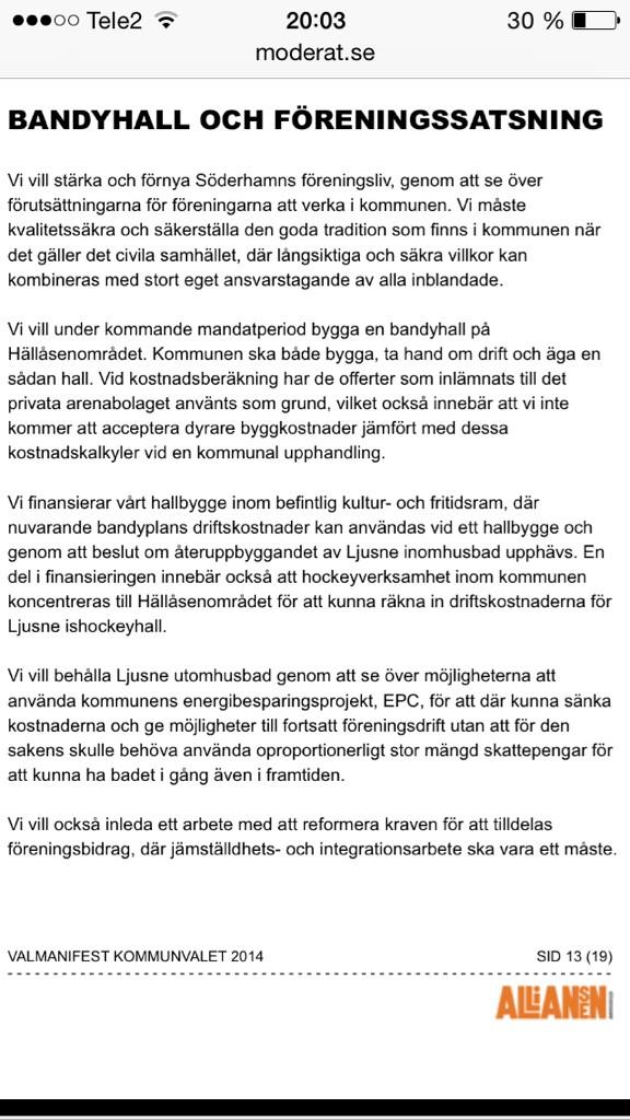 Bandyvänner! Ni inser att ni måste lägga er röst på ett av allianspartierna i kommunvalet va? #svbandy