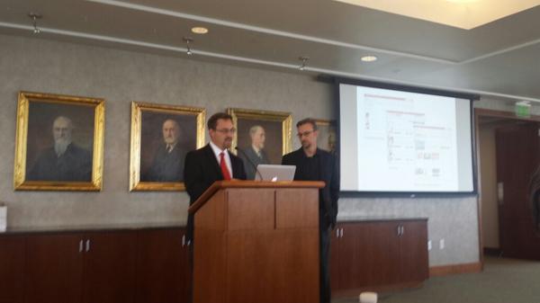 PaulMurphysLaw's tweet photo. Here's @cnelsonutah & @TheyCallMeScot talking about podcasts. Would anyone listen about electricity? #prsaltlake http://t.co/FjVFpUb2eL