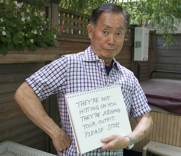 BuzzFeed's tweet photo. .@GeorgeTakei gloriously responds to stupid questions about gay people: http://t.co/WDqwOiFeBj http://t.co/7S7wupAuPd