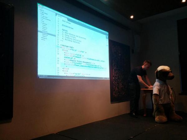 boyney123's tweet image. Live coding with angular at #whatthehtml with @JoshAntBrown @AgilePBoro