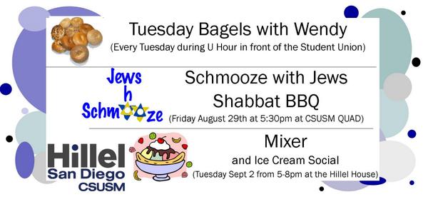 Check out our Welcome Back programs! Starting next Tuesday with Bagels with Wendy!