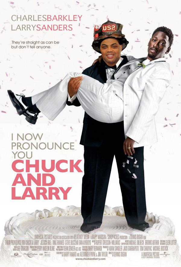 Bucks's tweet photo. I Now Pronounce You Chuck And Larry #NBAMovies http://t.co/eu2F6ae49S