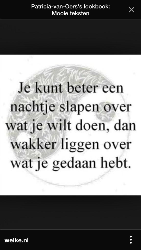 Om de nacht mee in te gaan......