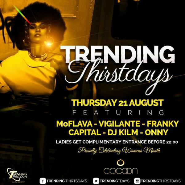 EseJuliaOtobo's tweet image. Trending Thirsday Thursday! Good Muzic&amp;amp;BOoze! @Cocoonloungejhb #trendingthirsdaythursday #DJCAPITAL #KILM #ONNY