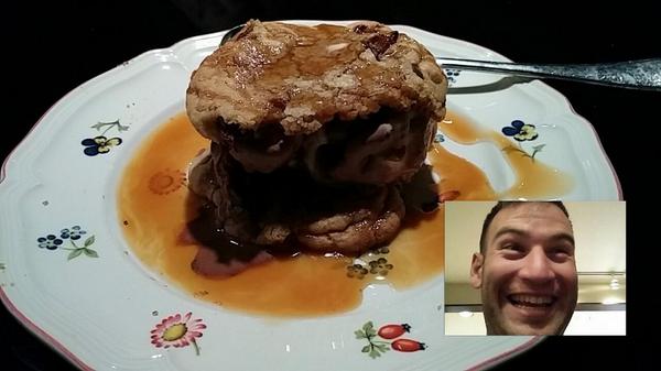 TimCossette's tweet image. 2 cookies+ ben and Jerry's karmel sutra ice cream+carmel sauce= my reaction. Thanks @LynnKuhlmann :)