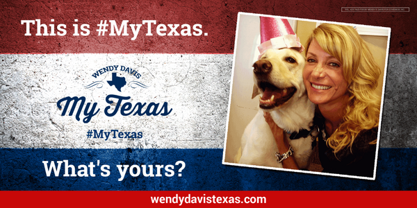 wendydavis's tweet photo. Seeing this face after a long day – that's #MyTexas. What's yours? http://t.co/fD10Fckent