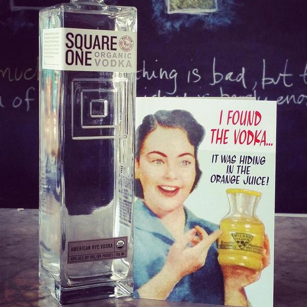 'I found #Vodka...It was hiding in the Orange Juice!' #SquareOneVodka #PerfectGift