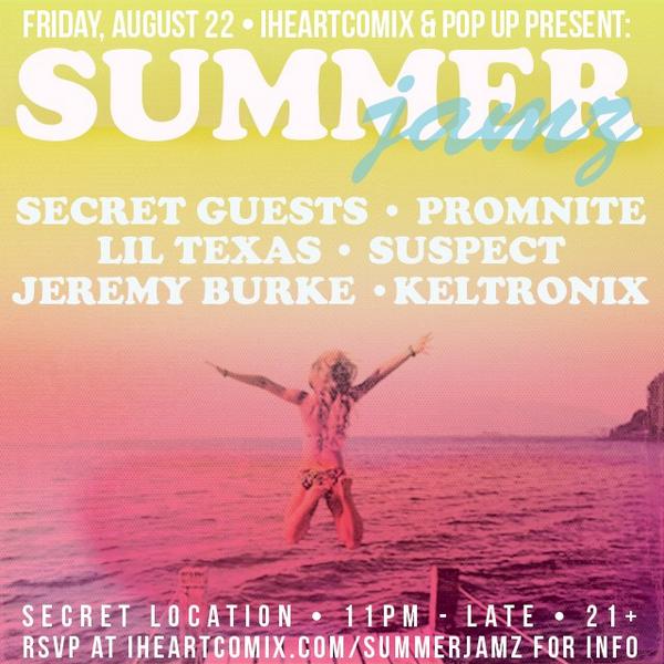 JEREMYBURKE's tweet photo. V excited for @IHEARTCOMIX #SUMMERJAMZ on FRI w/ SECRET GUESTS, @PromniteQT @LILTEXAS @StillIllPDX, @keltronix &amp; ME! http://t.co/MwizxpXYXg