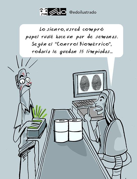 Esto quieres Nicolás?No podrás RT @edoilustrado: Caricatura EDO: Control Biométrico y papel tualé