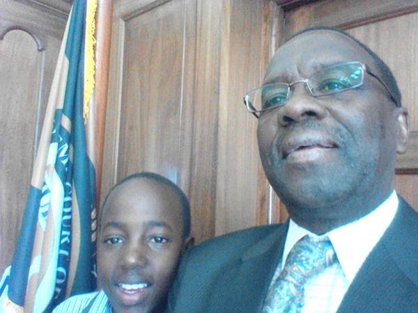 I couldn't miss a selfie with 13yr old Collins when he called on me to announce his ambition to be your cj some day.