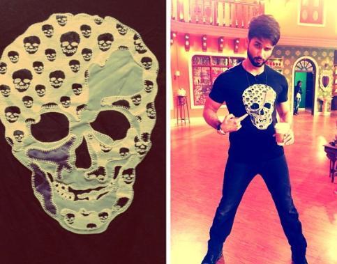 shahid kapoor skull t shirt