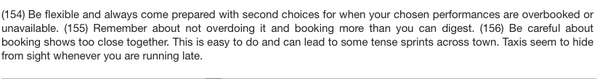 EdFestTips's tweet photo. #EdFest BOOKING TICKETS: TIPS154-6 Be flexible with 2nd choices, don't overbook, allow time to travel between shows http://t.co/Xxnchsx1kp