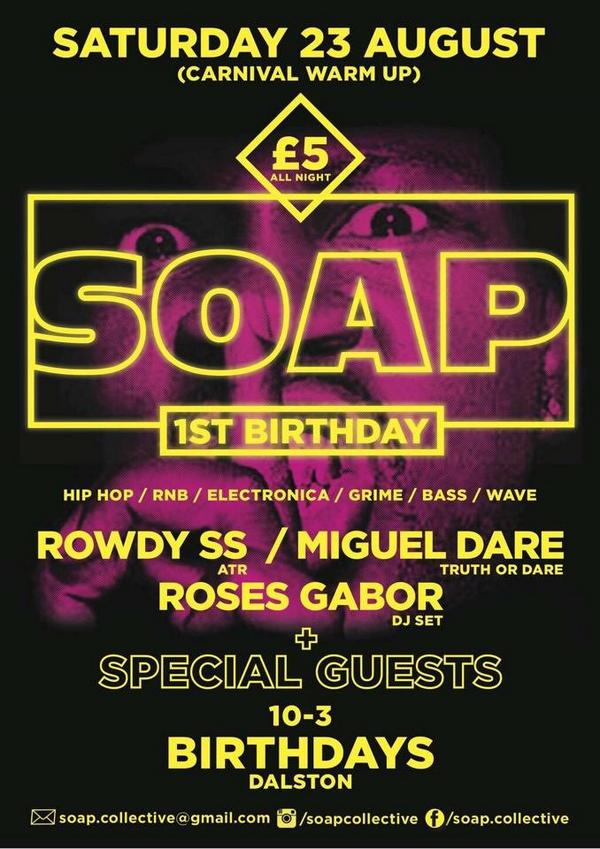 MiguelDare's tweet photo. Can't wait for @SOAP_COLLECTIVE this SAT! ME + @ROWDYSUPERSTAR + @RosesGabor on the decks all night don't stop #FIRE http://t.co/uAJj7RgF3y