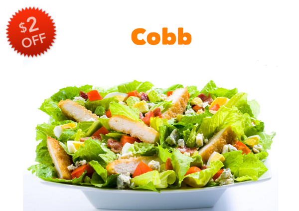 Come on in and try our salad of the day: the Cobb salad!

Even better, enjoy it with $2 off!

Happy Thursday!