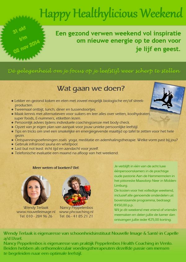 PEPHealth's tweet image. Hernieuwde focus op je optimale #gezondheid nodig? Het #HappyHealthylicousWeekend  is dan echt iets voor jou.