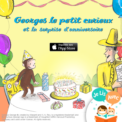 apprendsavec's tweet image. Surprise ! Notre nouveau livre avec Georges le petit curieux est disponible dans l'App Store ! bit.ly/1BFViu5