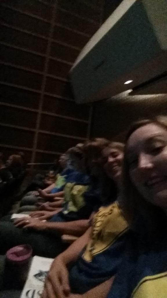AmandaLanicek's tweet image. The lighting in here could be a little better!  Getting on the bandwaggon! #rooconvocation