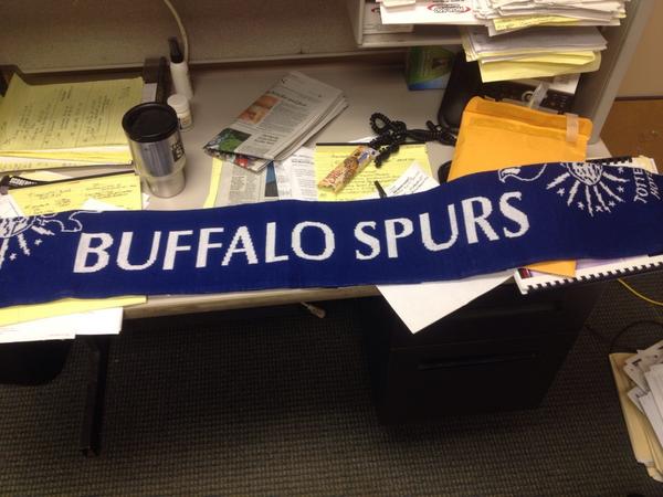 hsimon62's tweet photo. How sweet is this? A gift from the buffalo spurs club http://t.co/6FWVn51BWj