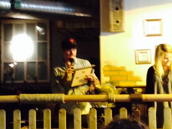 AuroraNovaOrg's tweet image. Geoff Sobelle @rainpan with his @TotalTheatreAwd WooHoo! #edfringe #objectlesson