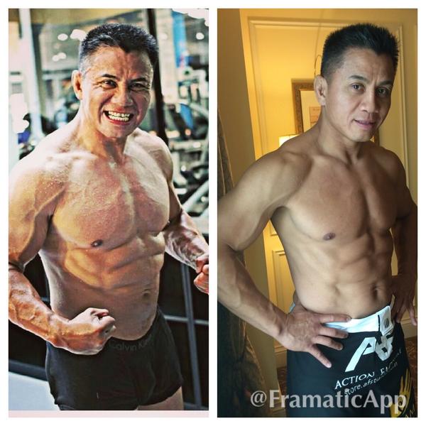 JaneEstioko's tweet photo. @cungle185 left - after heavy training day, right - day before weigh ins. Don't be scared homie! #thestormiscoming http://t.co/yJWnpAWez7