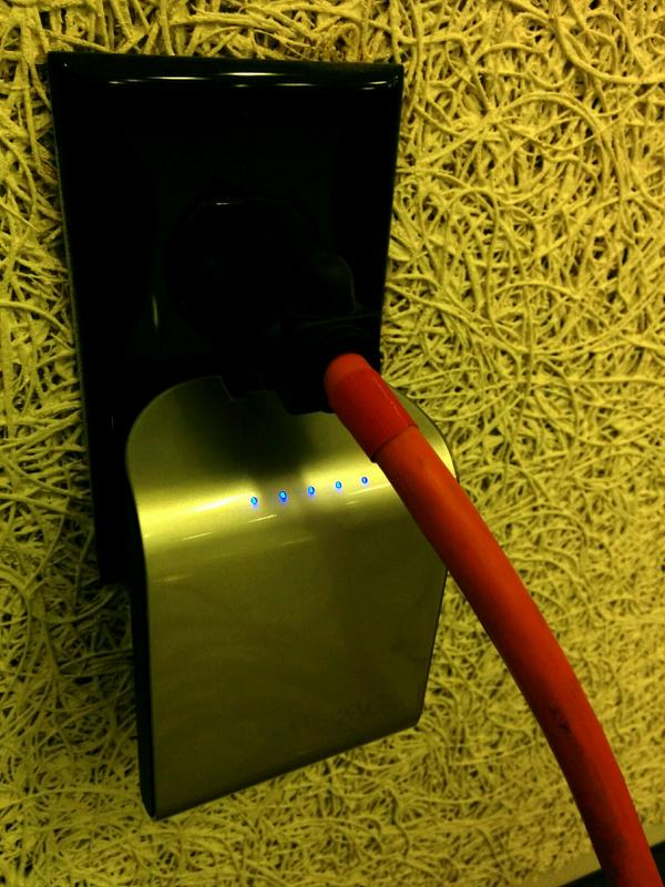 LizProBackstage's tweet image. Using my #ZaggSparq to test if outlets and extension cords in the rehearsal room have power. #LORTASM  #resourceful