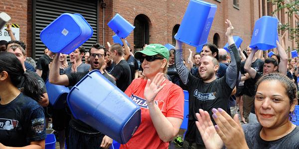 392 <a href="/MLB/">MLB</a>.com staffers took part in #IceBucketChallenge, raising $39,200 to fight ALS. WATCH: atmlb.com/XCYcjU
