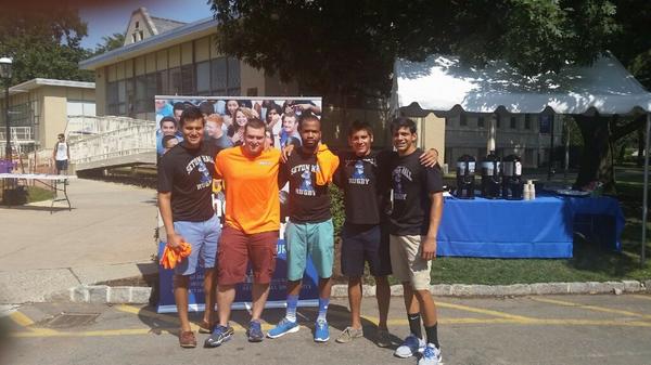 Seton Hall Rugby carries big things and puts them down regularly. Freshman move in was our break. #SHU18