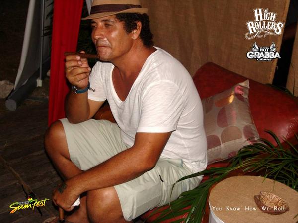 highrollersja's tweet image. Patron chilling in @highrollersja booth. — @reggaesumfest Sumfest.