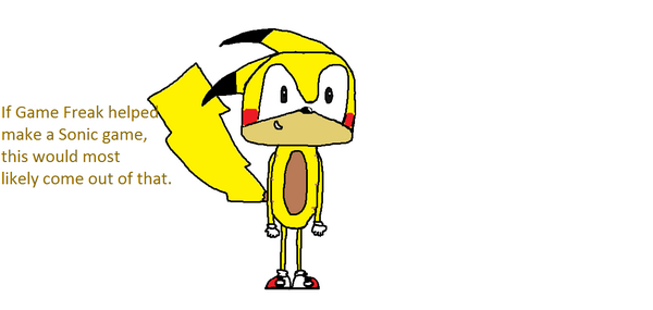 JPopfizz's tweet photo. Zap the Pikachu! My @sonic_hedgehog fan character! #Sega #Pikachu #Sonic #Pokemon #ElectricTypes #GameFreak #Nintendo http://t.co/mxd9RWTG62