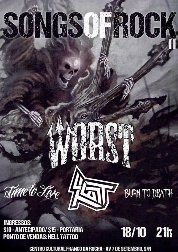 timetolivettl's tweet photo. TIME TO LIVE + WORST + TEST + BURN TO DEATH em Franco da Rocha!

Mais infos: https://t.co/MI2BXqpi5A http://t.co/KgxEhNEBAb