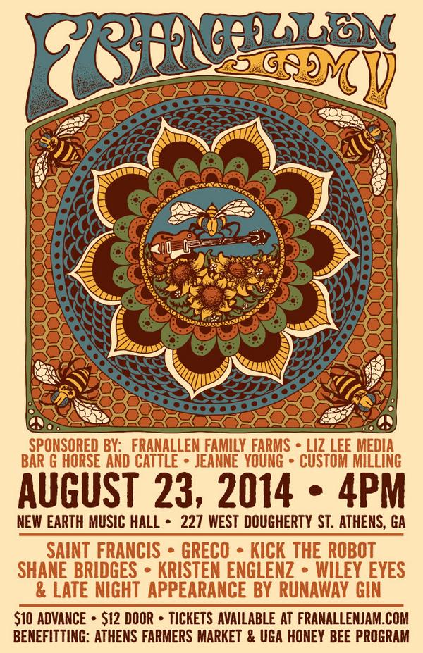 Getting excited for this Saturday! The 5th Franallen Jam will have Saint Francis, Runaway Gin &amp; <a href="/kicktherobot/">Kick The Robot</a> $10