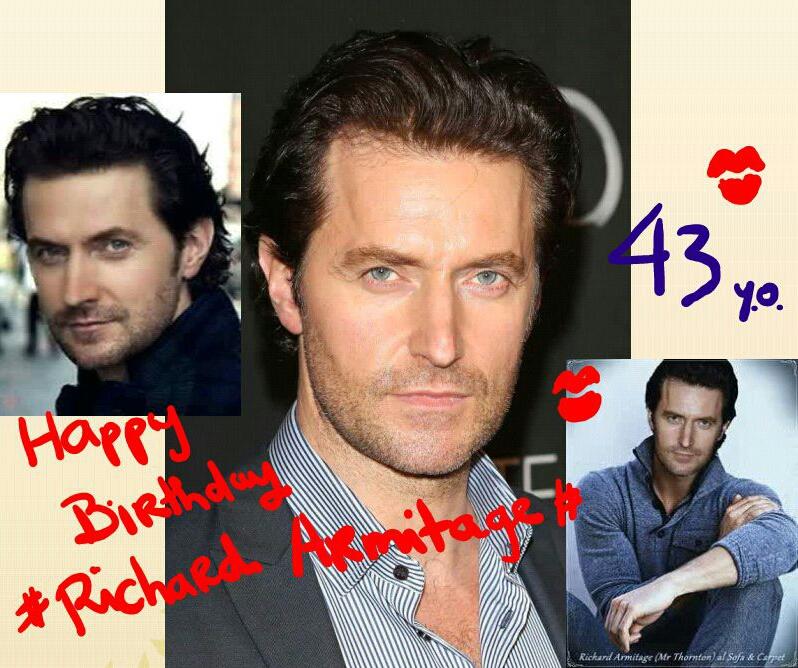 Its past midnight in my country & today is Aug 22nd. So I want to wish Armitage  "Happy 43 Birthday!" Muah! 