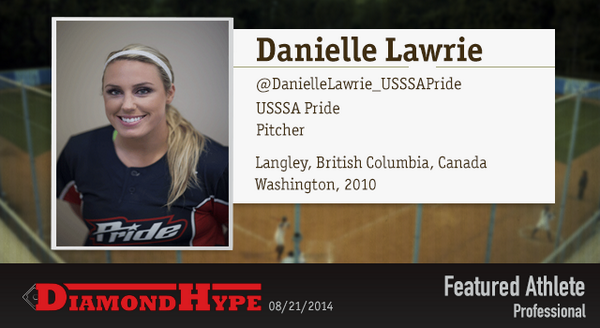 MyDiamondHype's tweet photo. Check out today's #DHFeaturedAthlete: P @DanielleLawrie5 of the @USSSAPride #NPF #softball http://t.co/UPfSbtFnlG http://t.co/bDzpYJ5avs